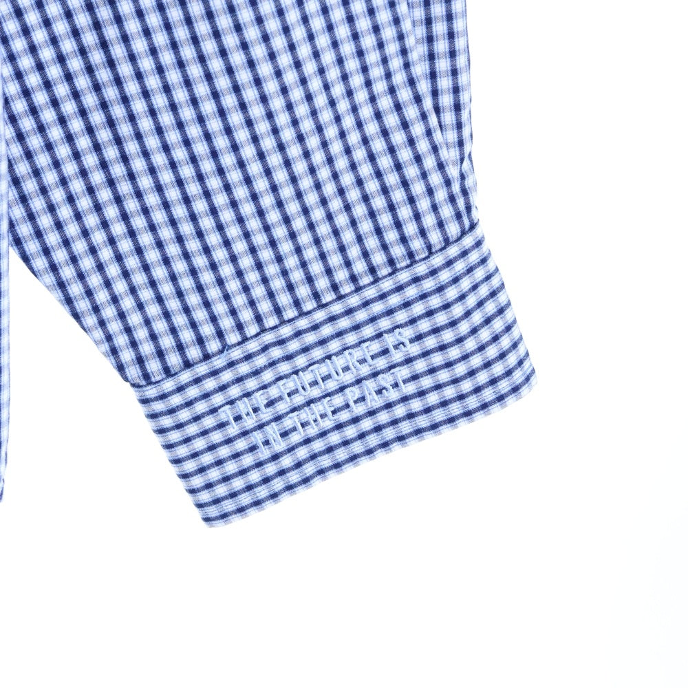 HUMAN MADE(ヒューマンメイド) CHECK BD SHIRT ワッペン ロゴ チェック 長袖 シャツ ブルー HM29SH012