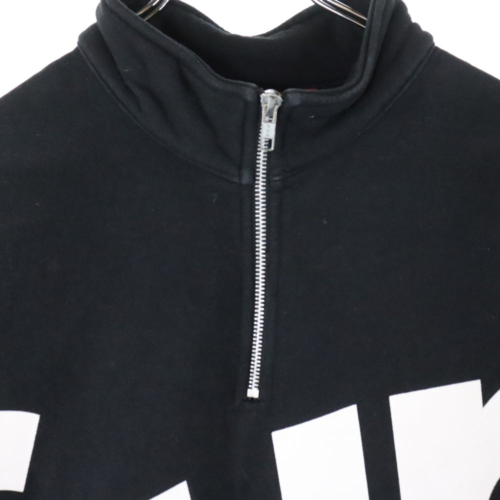 SUPREME(シュプリーム) 15AW SUP HALF ZIP PULLOVER ビックロゴ ハーフジップ プルオーバー ブラック