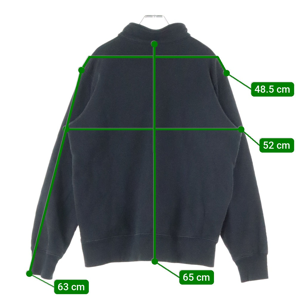 SUPREME(シュプリーム) 15AW SUP HALF ZIP PULLOVER ビックロゴ ハーフジップ プルオーバー ブラック