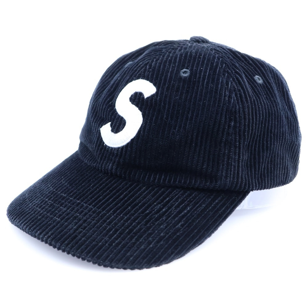 SUPREME(シュプリーム) 23AW CORDUROY S LOGO 6 PANEL コーデュロイ S ロゴ 6 パネル ブラック