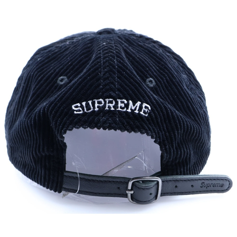 SUPREME(シュプリーム) 23AW CORDUROY S LOGO 6 PANEL コーデュロイ S ロゴ 6 パネル ブラック