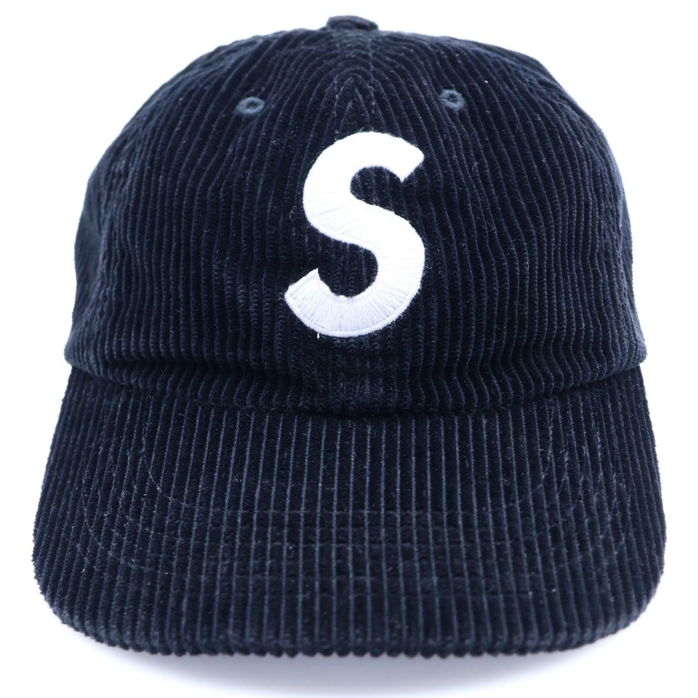 SUPREME(シュプリーム) 23AW CORDUROY S LOGO 6 PANEL コーデュロイ S ロゴ 6 パネル ブラック