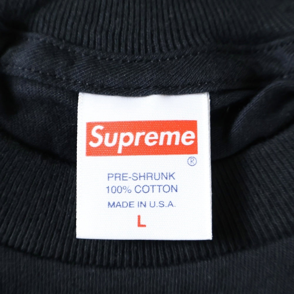 SUPREME(シュプリーム) 20SS Chrome Logo Tee クローム ロゴプリント クルーネック半袖Tシャツ カットソー ブラック