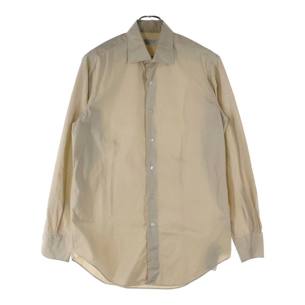 TOMORROWLAND PILGRIM(トゥモローランド ピルグリム) スーピマコットンブロード ワイドスプレッドカラー長袖シャツ ベージュ 61-01-31-01401