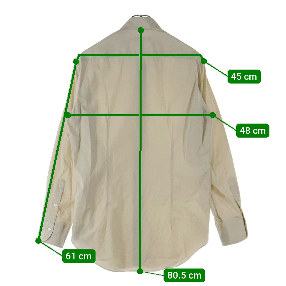 TOMORROWLAND PILGRIM(トゥモローランド ピルグリム) スーピマコットンブロード ワイドスプレッドカラー長袖シャツ ベージュ 61-01-31-01401