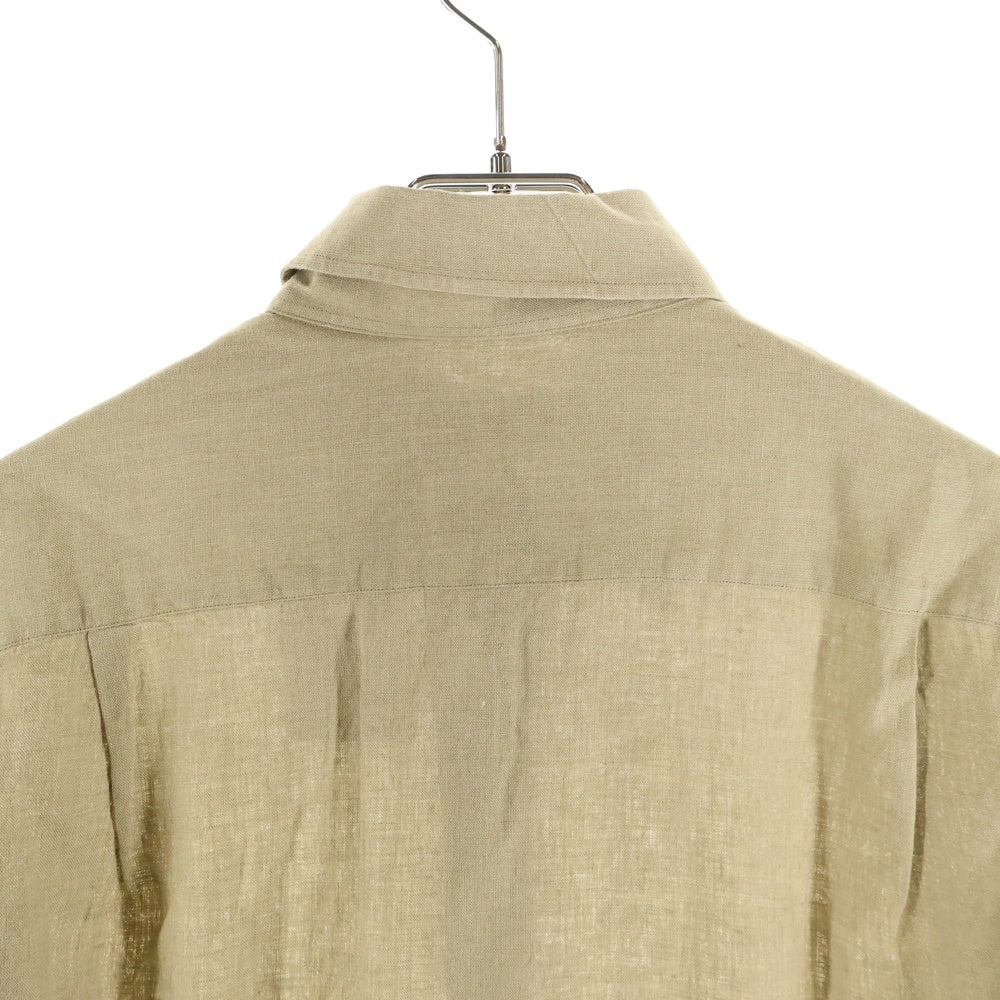 TOMORROWLAND PILGRIM(トゥモローランド ピルグリム) アイリッシュリネン ボタンダウン長袖シャツ ベージュ 61-01-32-01402