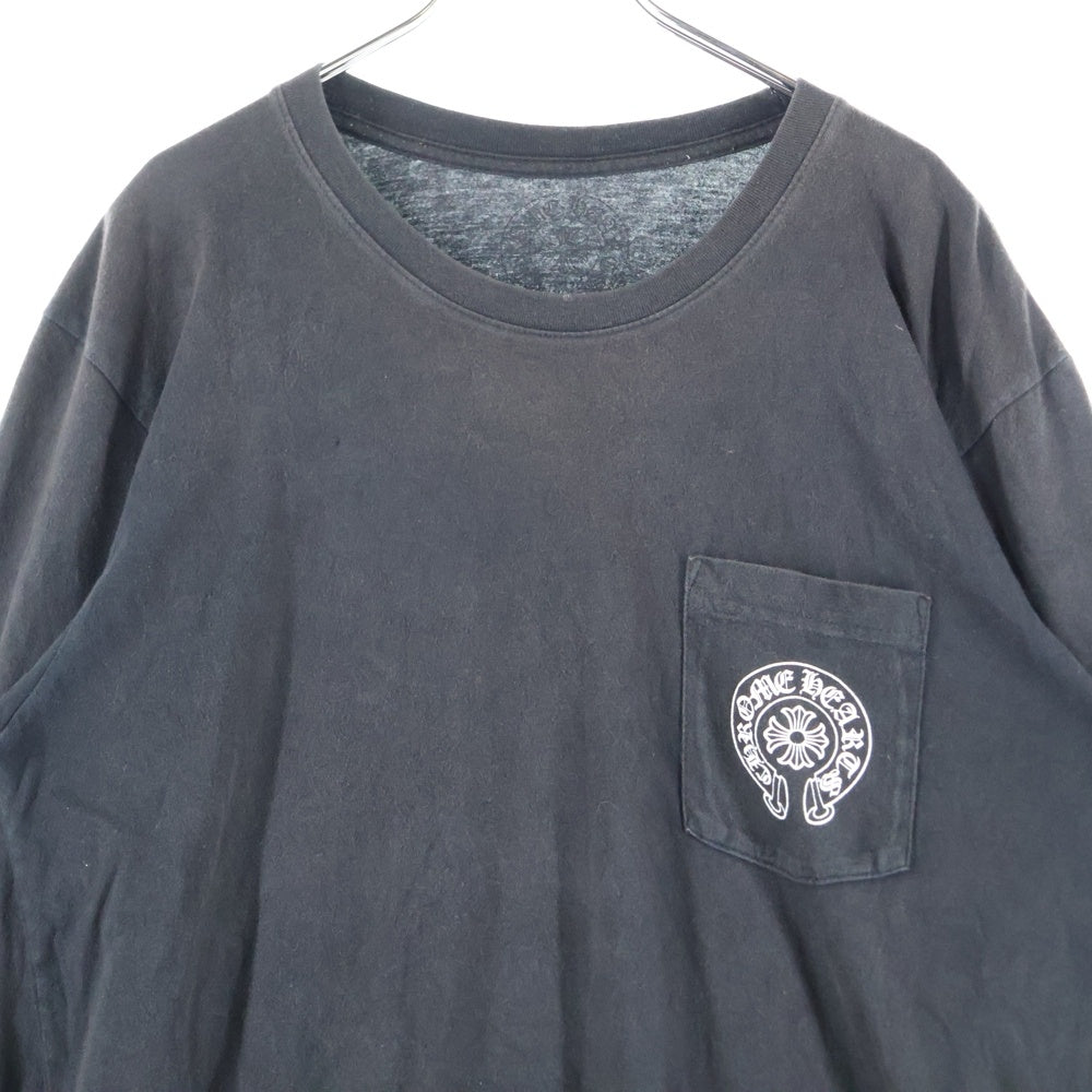 CHROME HEARTS(クロムハーツ) Back Grad Circle Logo L/S Tee グラデーション サークルロゴ フローラル ロングスリーブTシャツ 長袖カットソー ブラック