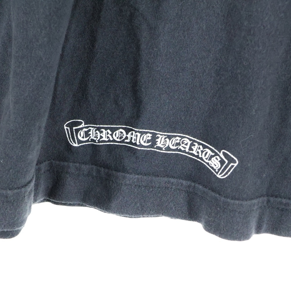 CHROME HEARTS(クロムハーツ) Back Grad Circle Logo L/S Tee グラデーション サークルロゴ フローラル ロングスリーブTシャツ 長袖カットソー ブラック