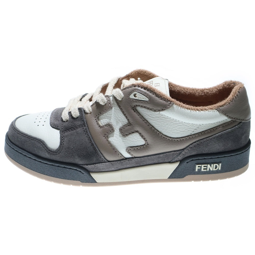 FENDI(フェンディ) MATCH SNEAKER マッチ グレースエード ローカットスニーカー シューズ ホワイト/ブラウン 7E1493AI1NF1IJF