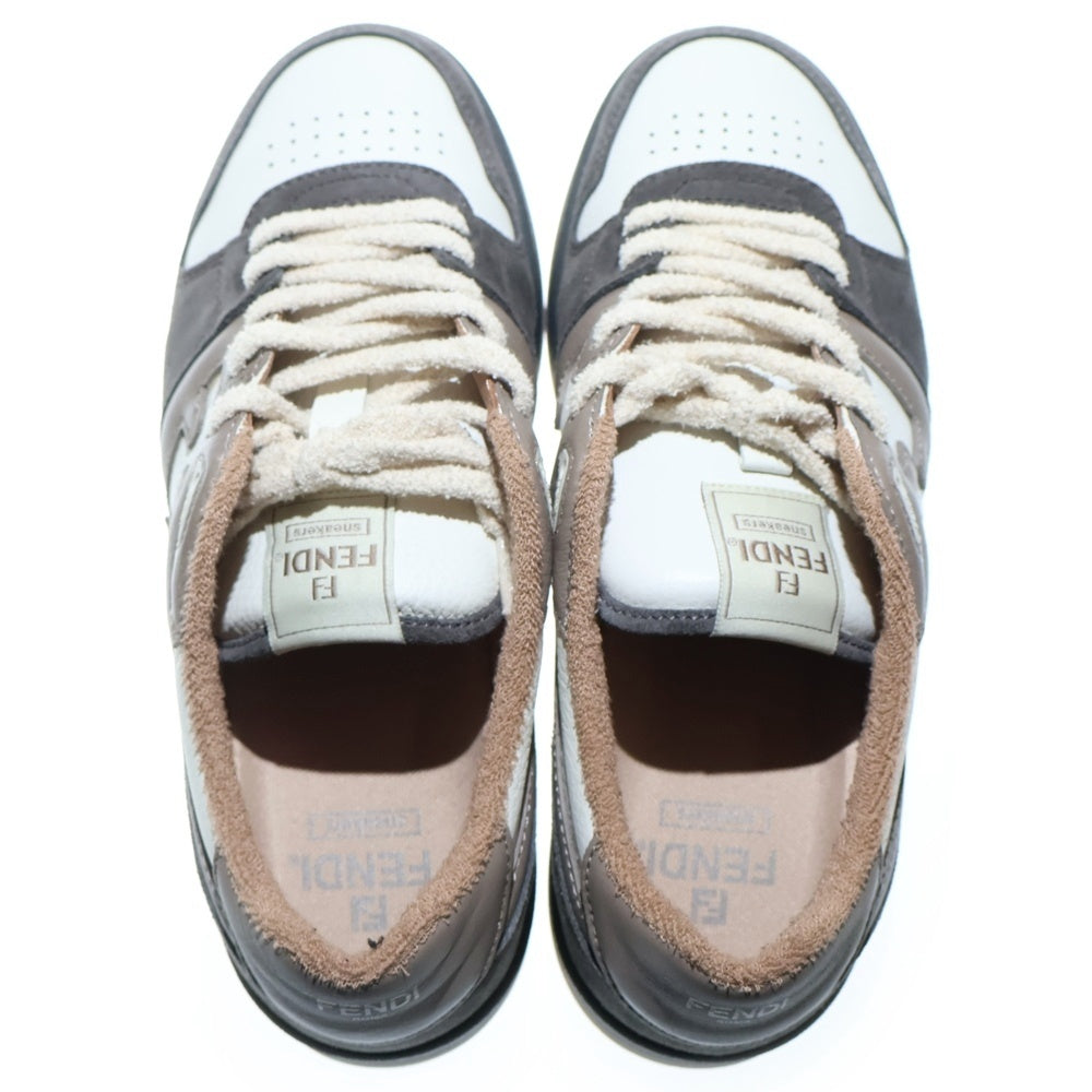 FENDI(フェンディ) MATCH SNEAKER マッチ グレースエード ローカットスニーカー シューズ ホワイト/ブラウン 7E1493AI1NF1IJF