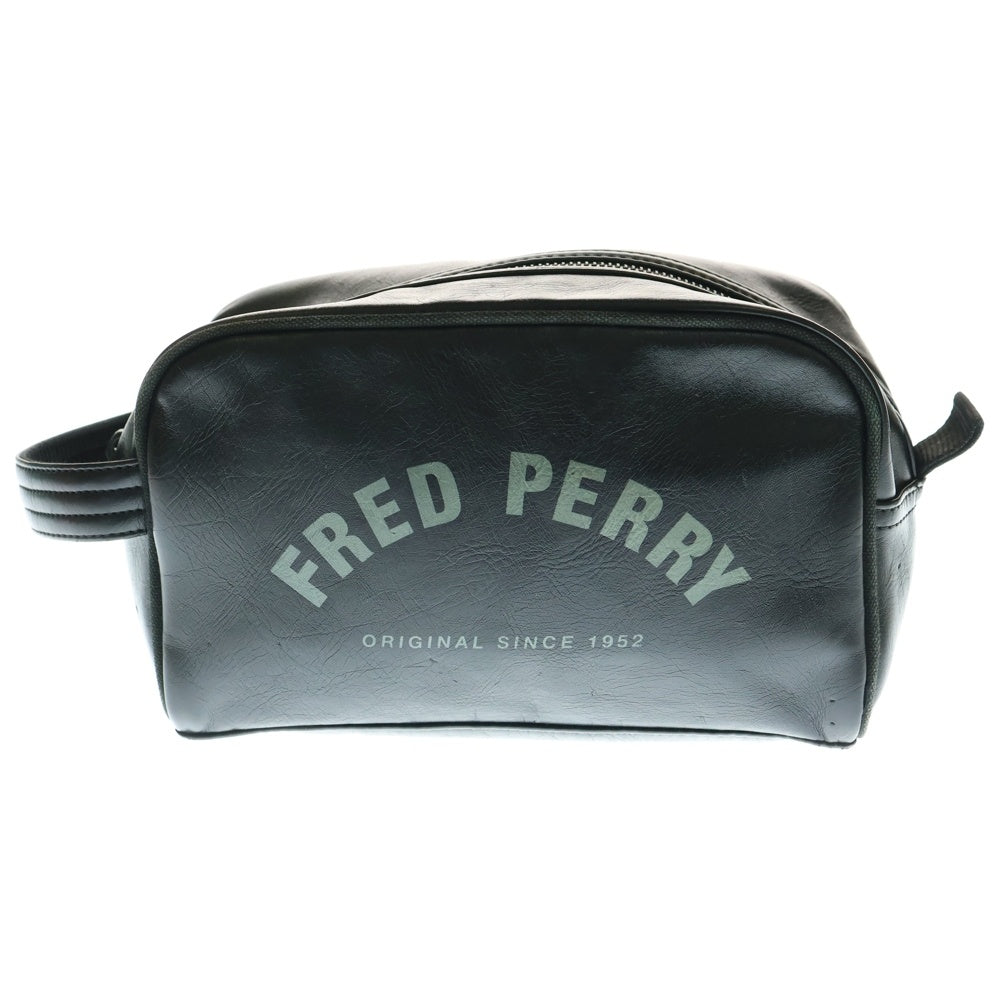 FRED PERRY(フレッドペリー) ARCH BRANDED WASH BAG アーチロゴ ウォッシュ バッグ ブラック