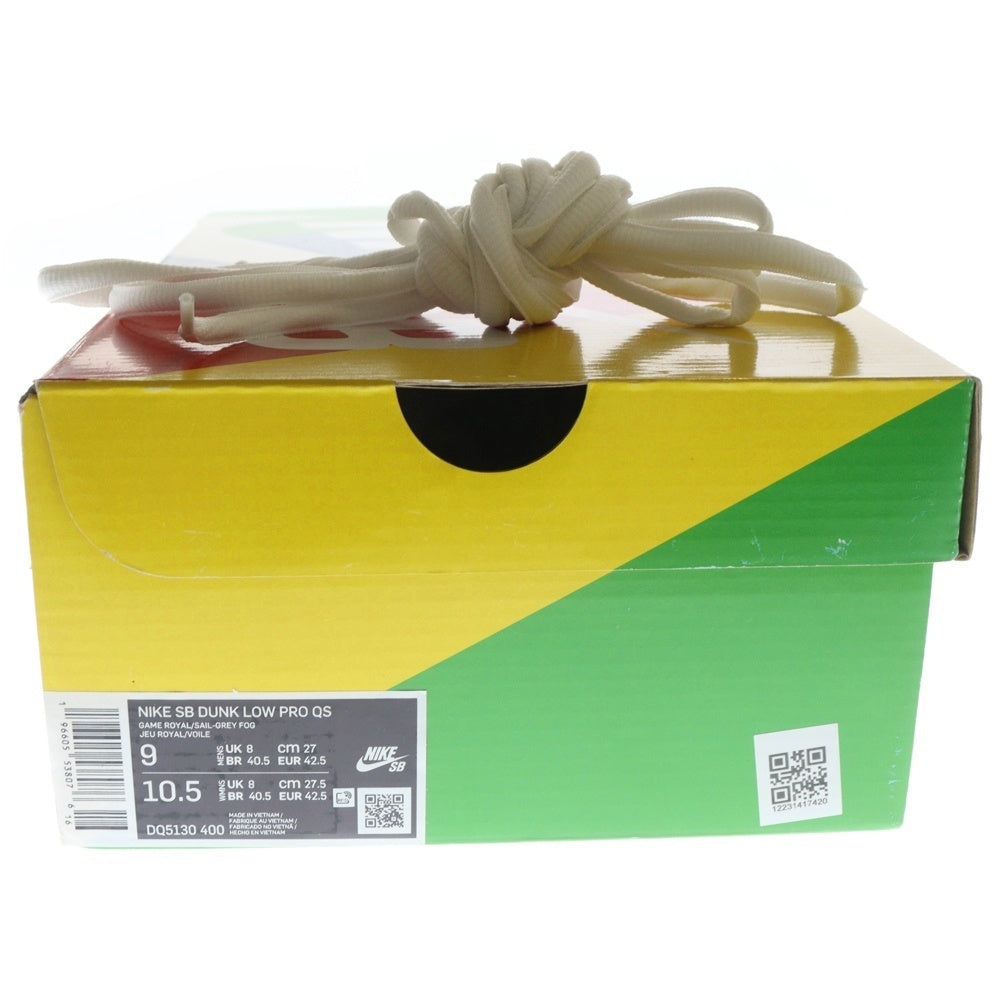 NIKE SB(ナイキエスビー) ×FLY STREETWEAR SB DUNK LOW GARDENIA DQ5130-400 フライ ストリートウェア エスビー ダンク ガーデニア ローカットスニーカー ブルー/ホワイト US9/27cm