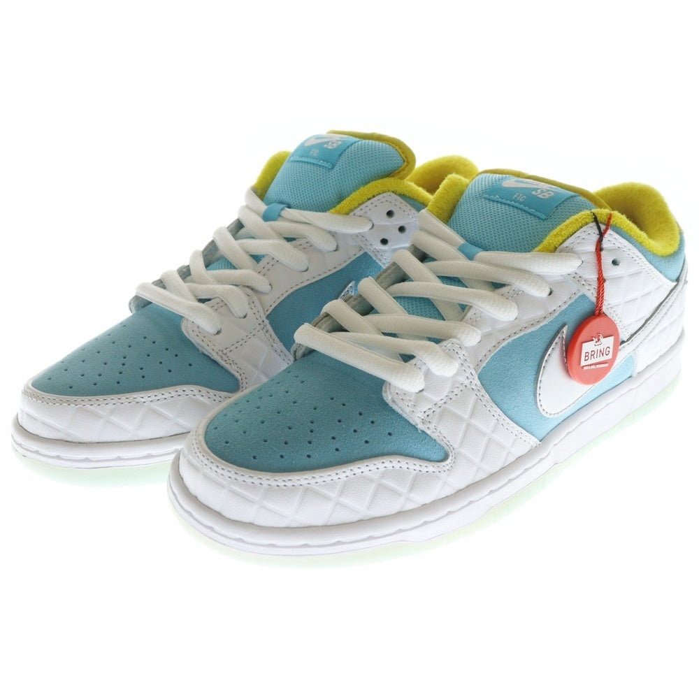 NIKE SB(ナイキエスビー) FTC DUNK LOW PRO QS Lagoon Pulse DH7687-400 ダンクロー ラグーンパルス ローカットスニーカー 銭湯 ライトブルー/ホワイト US8.5/26.5cm