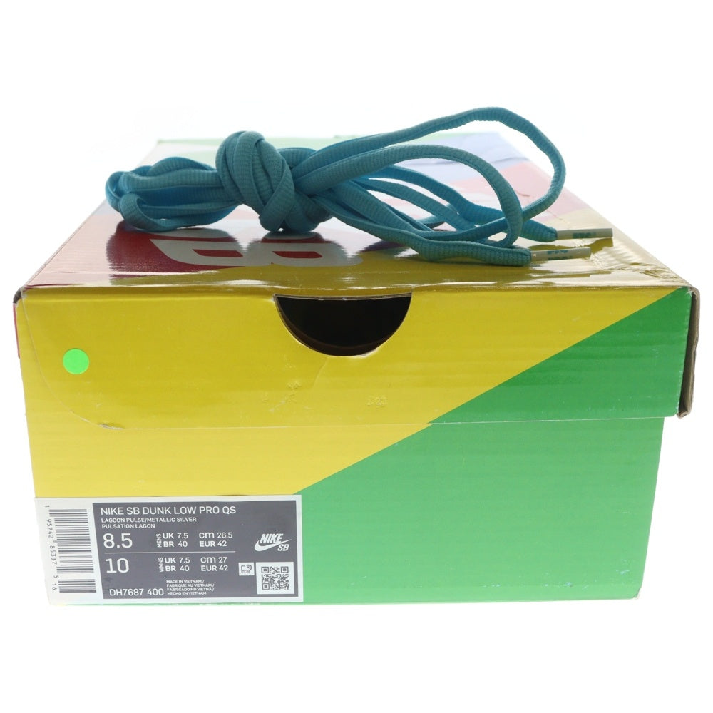 NIKE SB(ナイキエスビー) FTC DUNK LOW PRO QS Lagoon Pulse DH7687-400 ダンクロー ラグーンパルス ローカットスニーカー 銭湯 ライトブルー/ホワイト US8.5/26.5cm