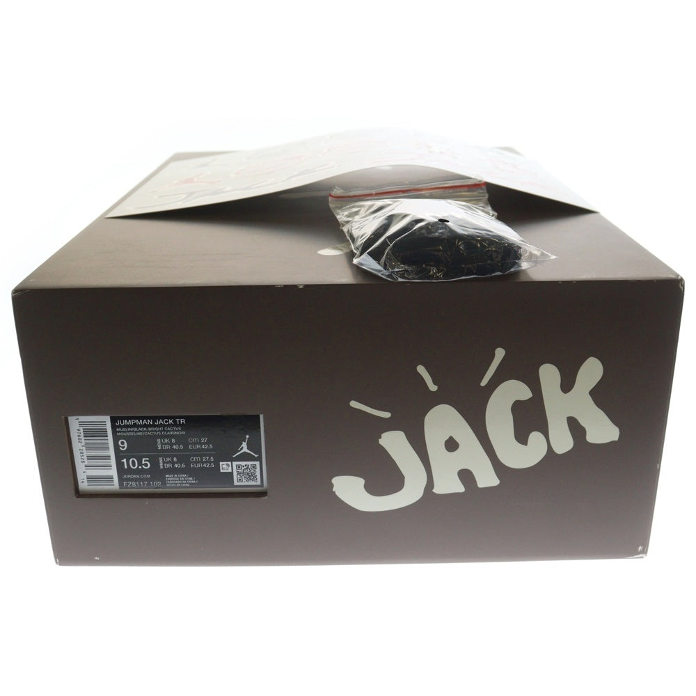 NIKE(ナイキ) ×TRAVISSCOTT JORDAN JUMPMAN JACK CJ1 T-Rexx Bright Cactus ジョーダン ジャンプマンジャック ブライトカクタス ローカットスニーカー US9/27cm FZ8117-102