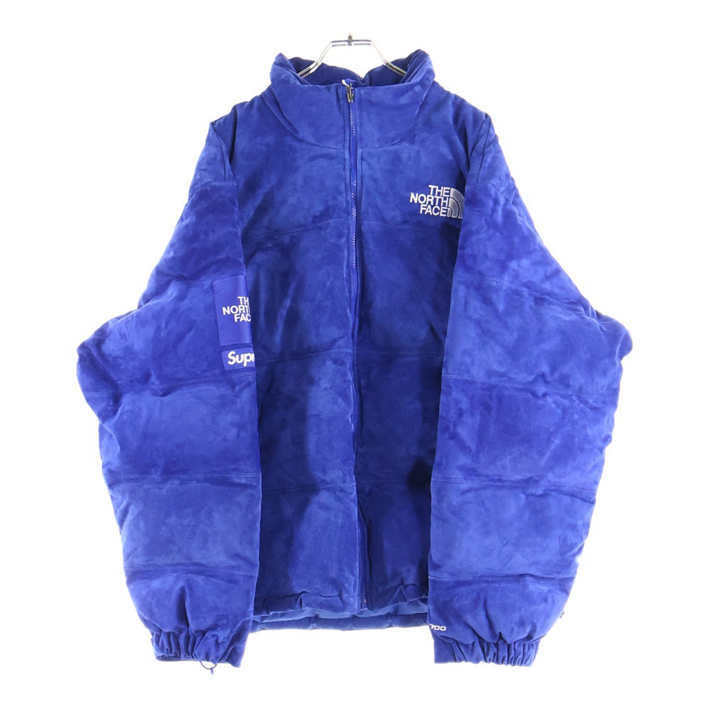 SUPREME(シュプリーム) 23AW ×THE NORTH FACE Suede Nuptse Jacket ノースフェイス スウェード ヌプシ ダウン ジャケット ブルー NF0A875N