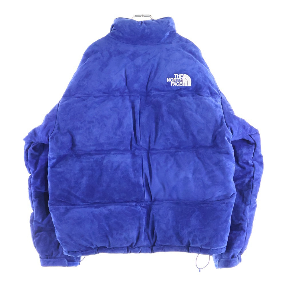 SUPREME(シュプリーム) 23AW ×THE NORTH FACE Suede Nuptse Jacket ノースフェイス スウェード ヌプシ ダウン ジャケット ブルー NF0A875N
