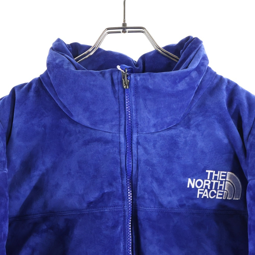 SUPREME(シュプリーム) 23AW ×THE NORTH FACE Suede Nuptse Jacket ノースフェイス スウェード ヌプシ ダウン ジャケット ブルー NF0A875N