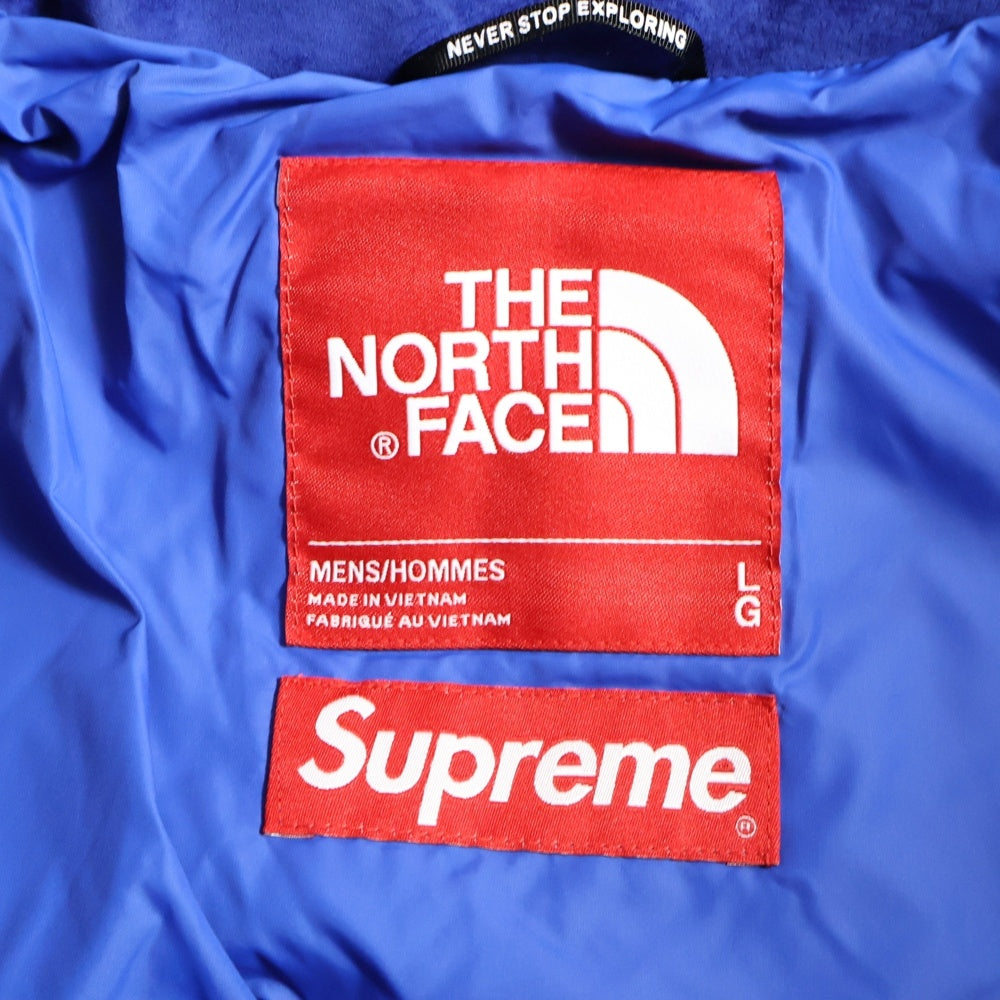 SUPREME(シュプリーム) 23AW ×THE NORTH FACE Suede Nuptse Jacket ノースフェイス スウェード ヌプシ ダウン ジャケット ブルー NF0A875N