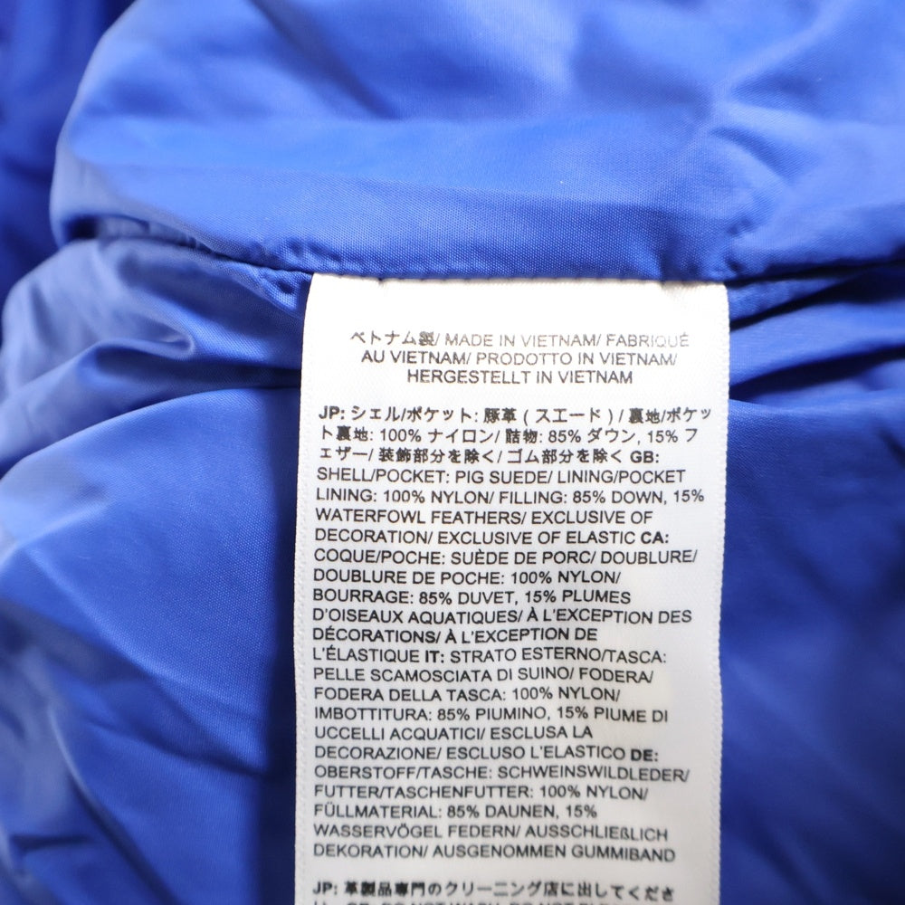 SUPREME(シュプリーム) 23AW ×THE NORTH FACE Suede Nuptse Jacket ノースフェイス スウェード ヌプシ ダウン ジャケット ブルー NF0A875N