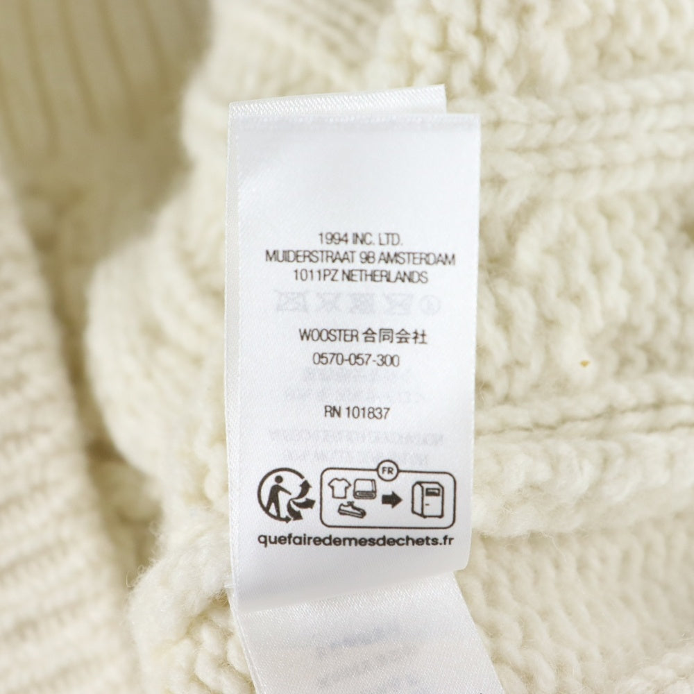 SUPREME(シュプリーム) 23AW Applique Cable Knit Sweater アップリケ ケーブル ニット クルーネックセーター ホワイト