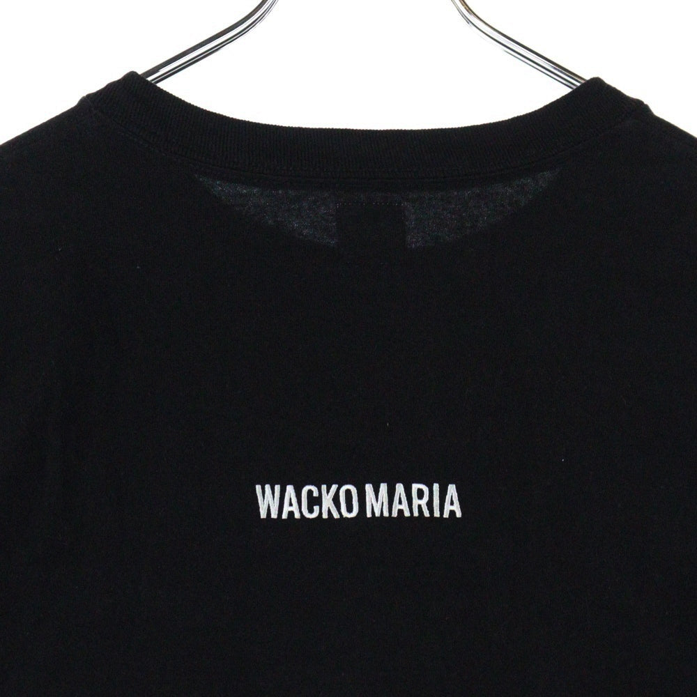 WACKO MARIA(ワコマリア) × DC THE DARK KNIGHT TRILOGY CREW NECK T-SHIRT クルーネック半袖カットソー ロゴ刺繍 ブラック