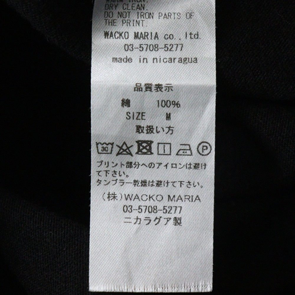 WACKO MARIA(ワコマリア) × DC THE DARK KNIGHT TRILOGY CREW NECK T-SHIRT クルーネック半袖カットソー ロゴ刺繍 ブラック