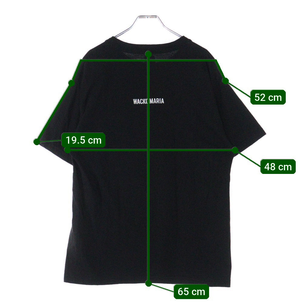 WACKO MARIA(ワコマリア) × DC THE DARK KNIGHT TRILOGY CREW NECK T-SHIRT クルーネック半袖カットソー ロゴ刺繍 ブラック