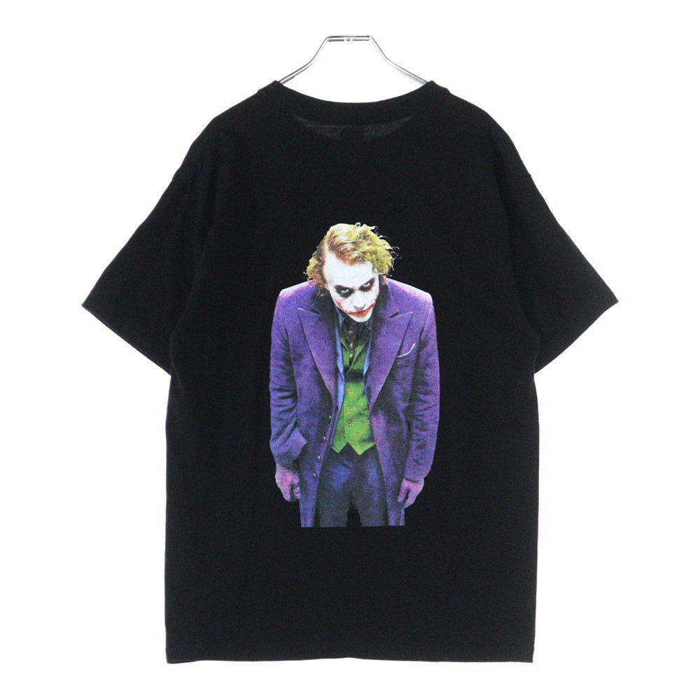 WACKO MARIA(ワコマリア) × DC THE DARK KNIGHT JOCKER CREW NECK T-SHIRT ジョーカー クルーネック半袖カットソー フロントロゴ刺繍 ブラック