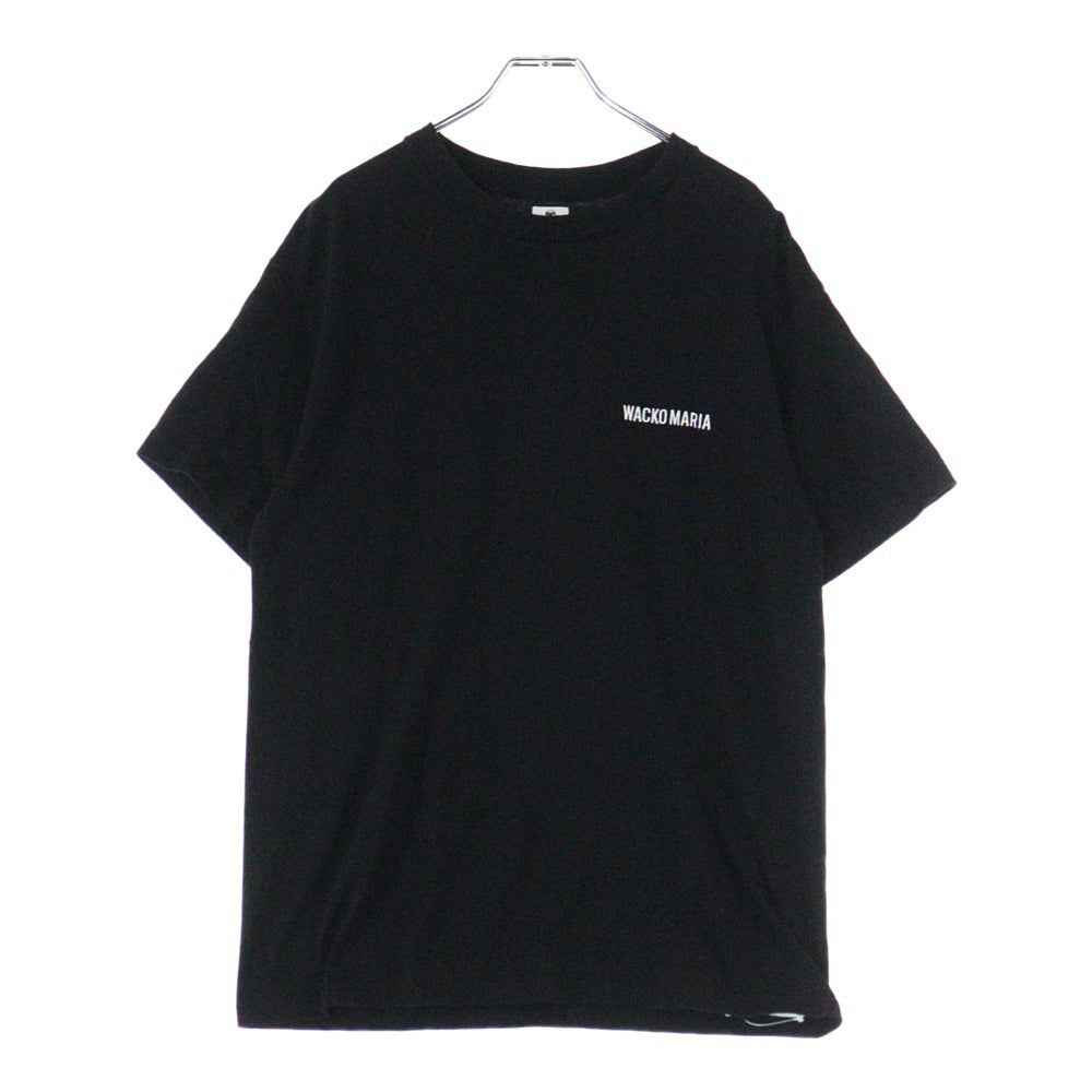 WACKO MARIA(ワコマリア) × DC THE DARK KNIGHT JOCKER CREW NECK T-SHIRT ジョーカー クルーネック半袖カットソー フロントロゴ刺繍 ブラック