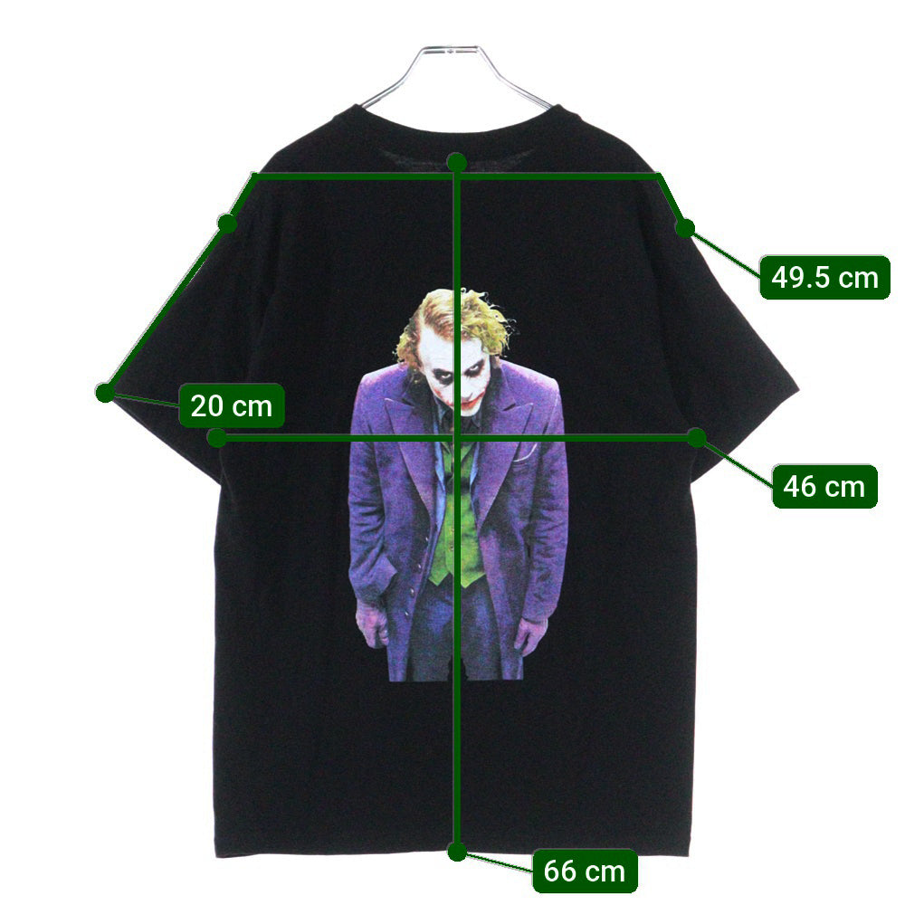 WACKO MARIA(ワコマリア) × DC THE DARK KNIGHT JOCKER CREW NECK T-SHIRT ジョーカー クルーネック半袖カットソー フロントロゴ刺繍 ブラック