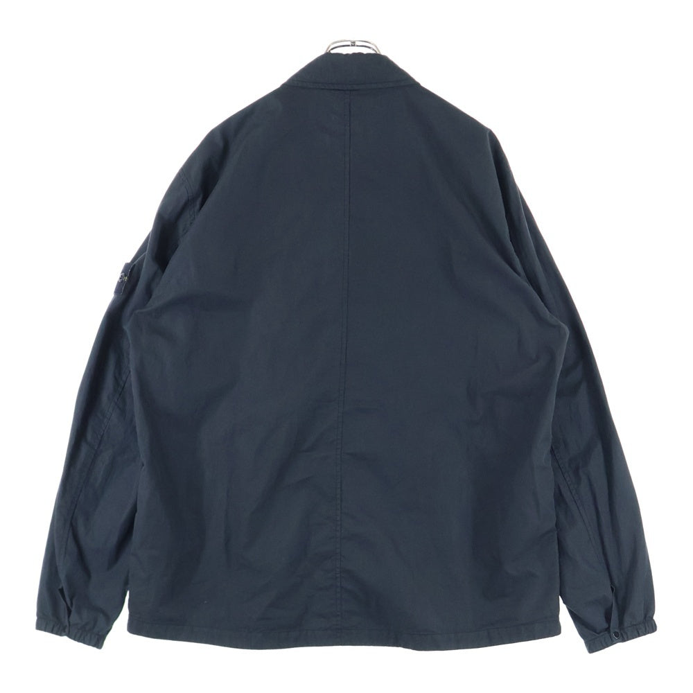 STONE ISLAND(ストーンアイランド) 23AW Garment Dye Cotton Nylon Poplin Zip-Up Blouson Jacket ガーメントダイ ナイロンジップアップブルゾン ジャケット 721510408 ブラック