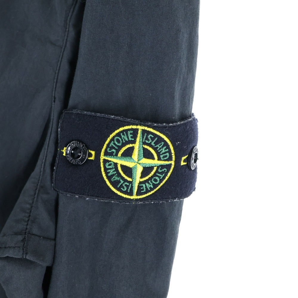 STONE ISLAND(ストーンアイランド) 23AW Garment Dye Cotton Nylon Poplin Zip-Up Blouson Jacket ガーメントダイ ナイロンジップアップブルゾン ジャケット 721510408 ブラック