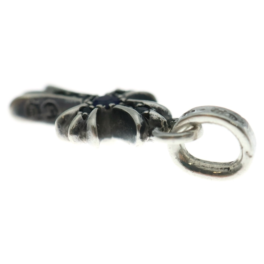 CHROME HEARTS(クロムハーツ) CRS BBYFAT P SAP ベイビーファットクロス PAVEサファイア ペンダントトップ シルバー BCA236