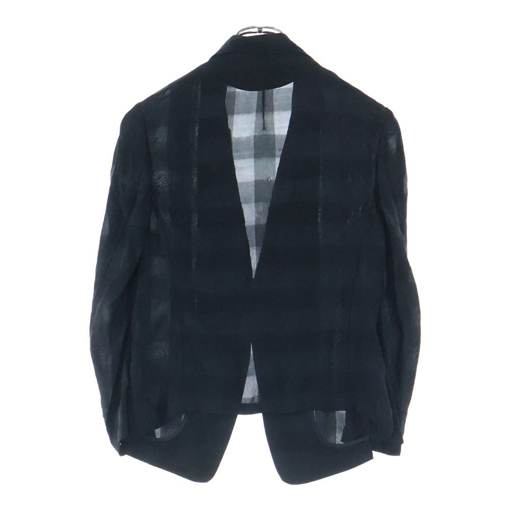 Y's(ワイズ) チェック柄シアージャケット ブラック レディース YL-J28-218
