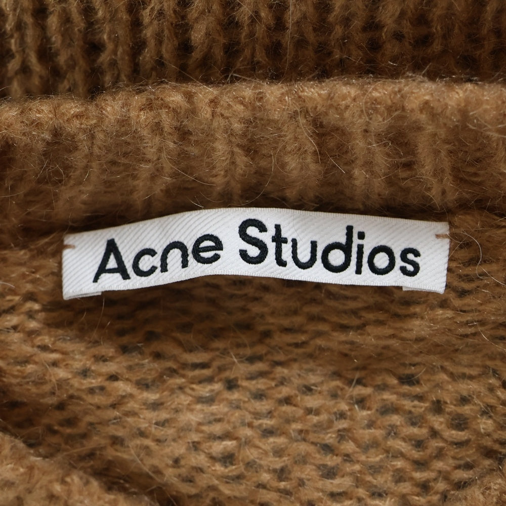 Acne Studios(アクネ ストゥディオズ) 21AW DAMAGE BORDER CREWNECK ボーダー ダメージ加工ニット ベージュ/ブルー FN-WN-KNIT000347