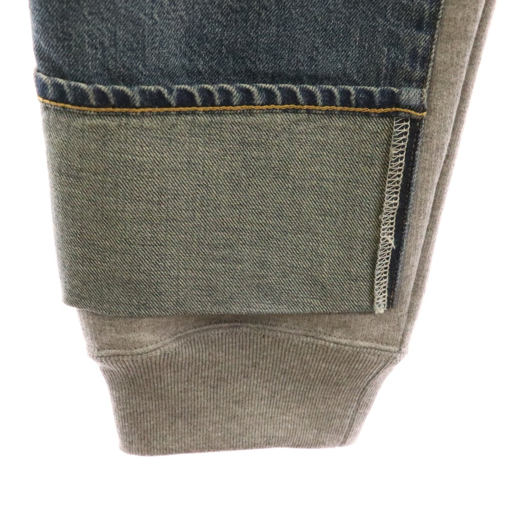 COMME des GARCONS JUNYA WATANABE MAN(コムデギャルソンジュンヤワタナベマン) 22AW デニム 切り替え イージー スウェットパンツ グレー/インディゴ JJ-P106
