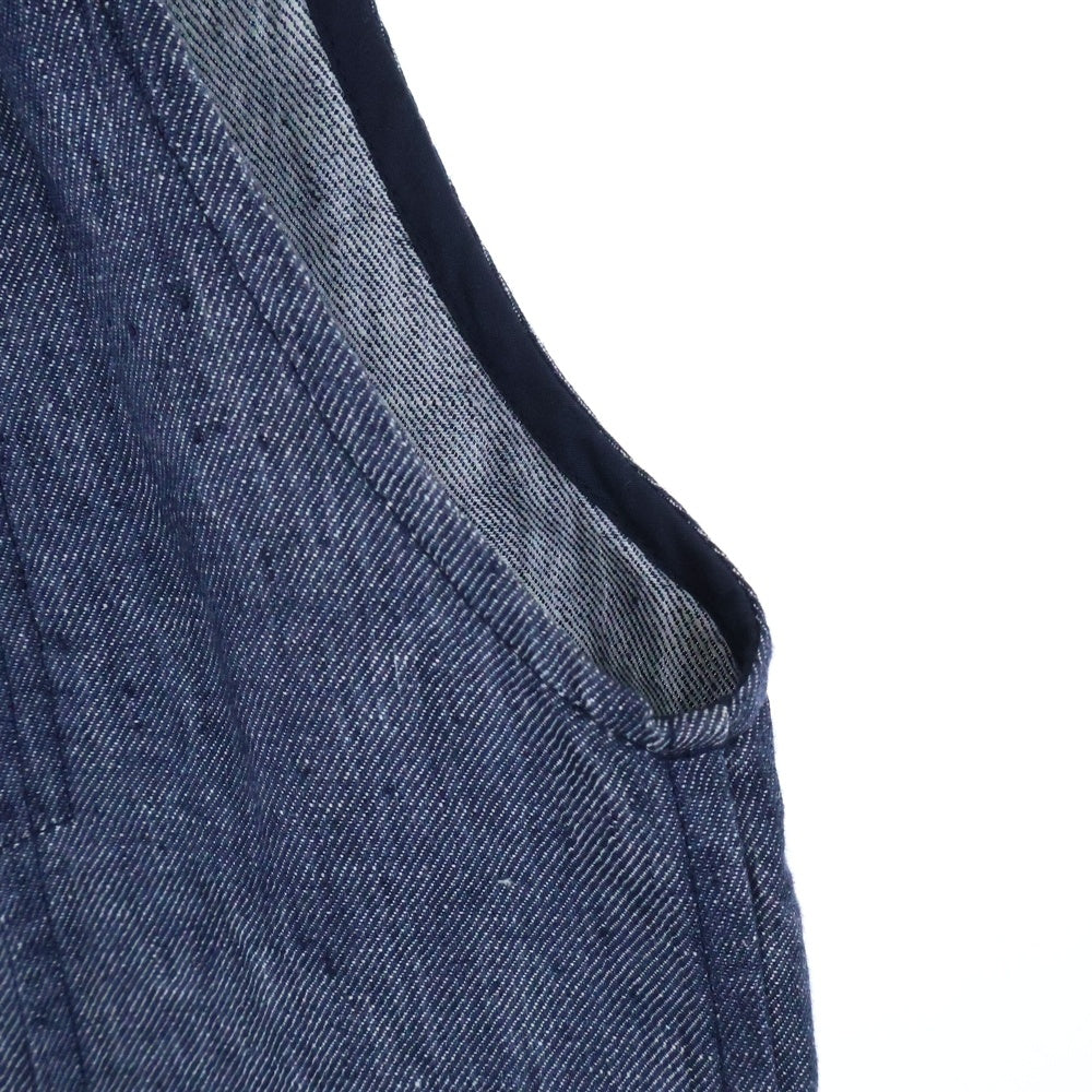 NO BRAND(ノーブランド) 6 ROKU ASA DENIM MOTIF VEST デニム ノースリーブベスト インディゴ 8625-243-0309
