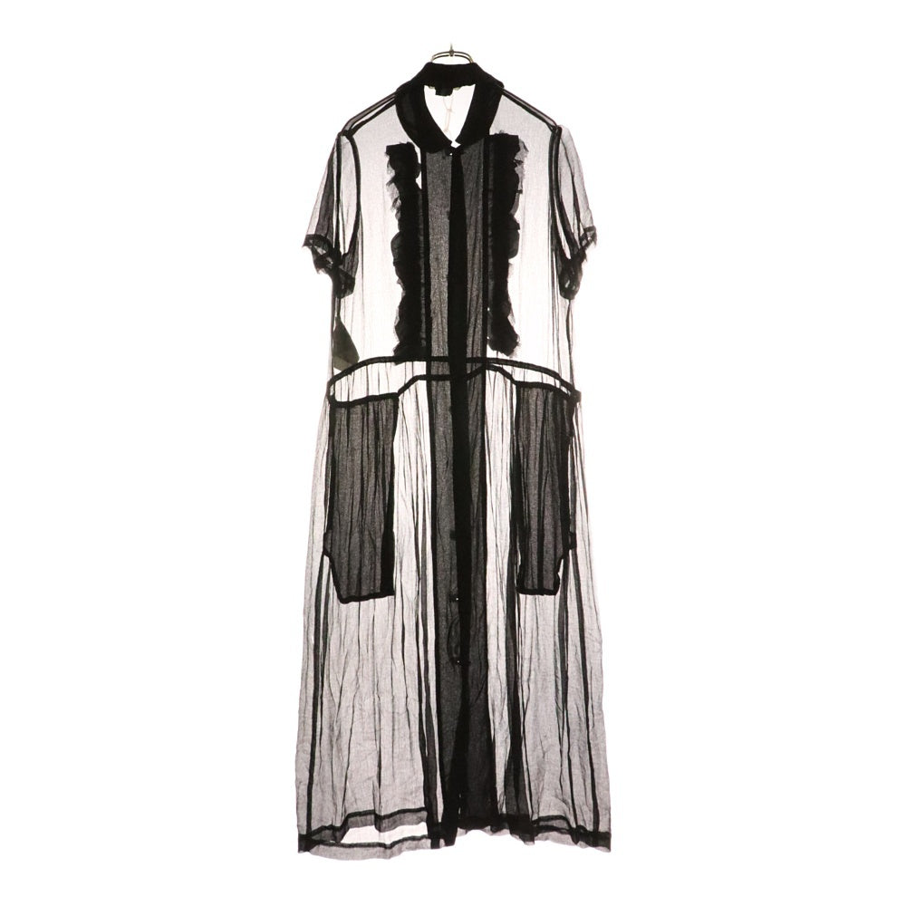 COMME des GARCONS COMME des GARCONS(コムデギャルソンコムデギャルソン) 24SS ティアードフリルノースリーブワンピース ブラック RM-O013