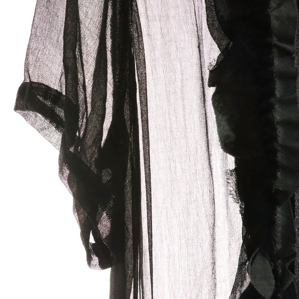 COMME des GARCONS COMME des GARCONS(コムデギャルソンコムデギャルソン) 24SS ティアードフリルノースリーブワンピース ブラック RM-O013