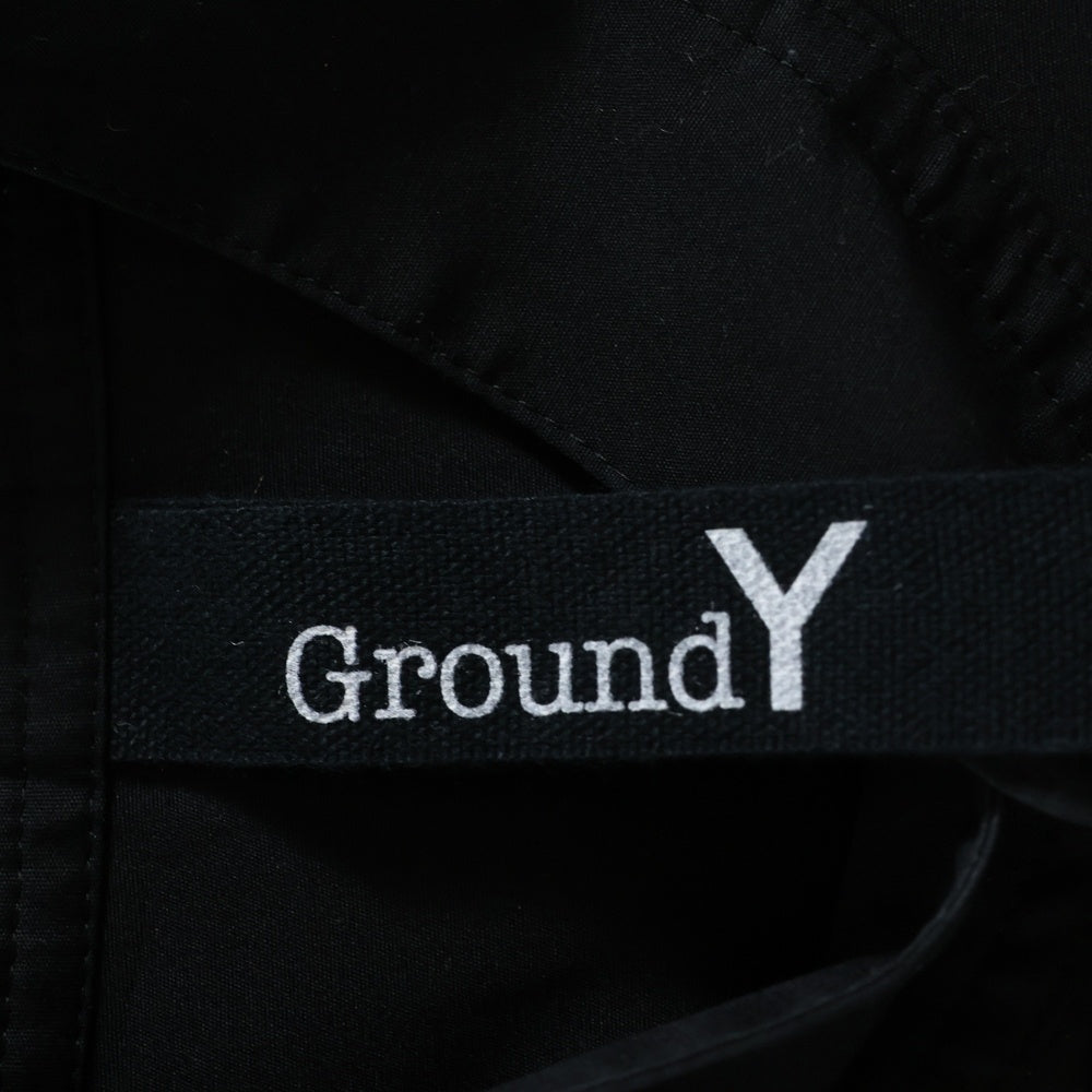 Ground Y(グラウンドワイ) ブロード 長袖チャイナシャツ ブラック GD-B13-007