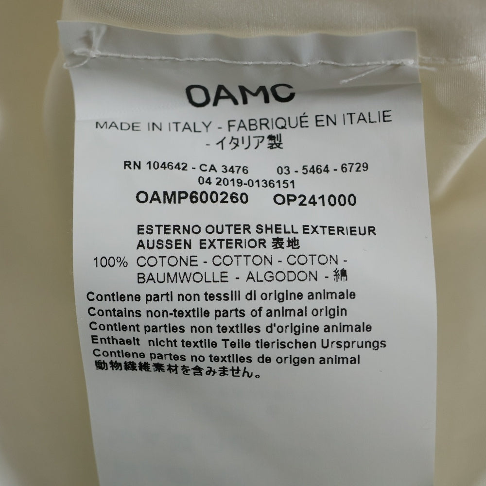 OAMC(オーエーエムシー) SALISH shirt ロングシャツ バンドカラーシャツ ホワイト レディース OAMP600260