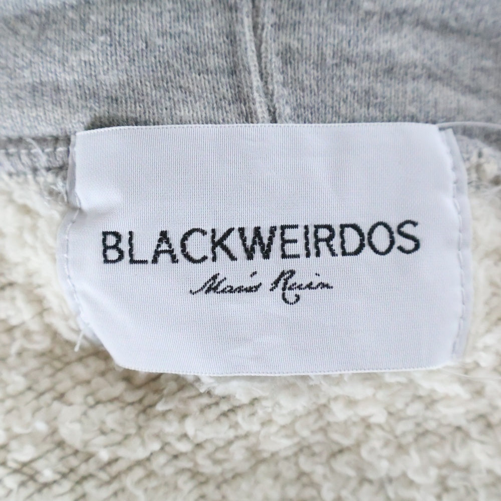 BLACK WEIRDOS(ブラックウィドー) NOTRE DAMN リバーシブル プルオーバーパーカー グレー/アイボリー