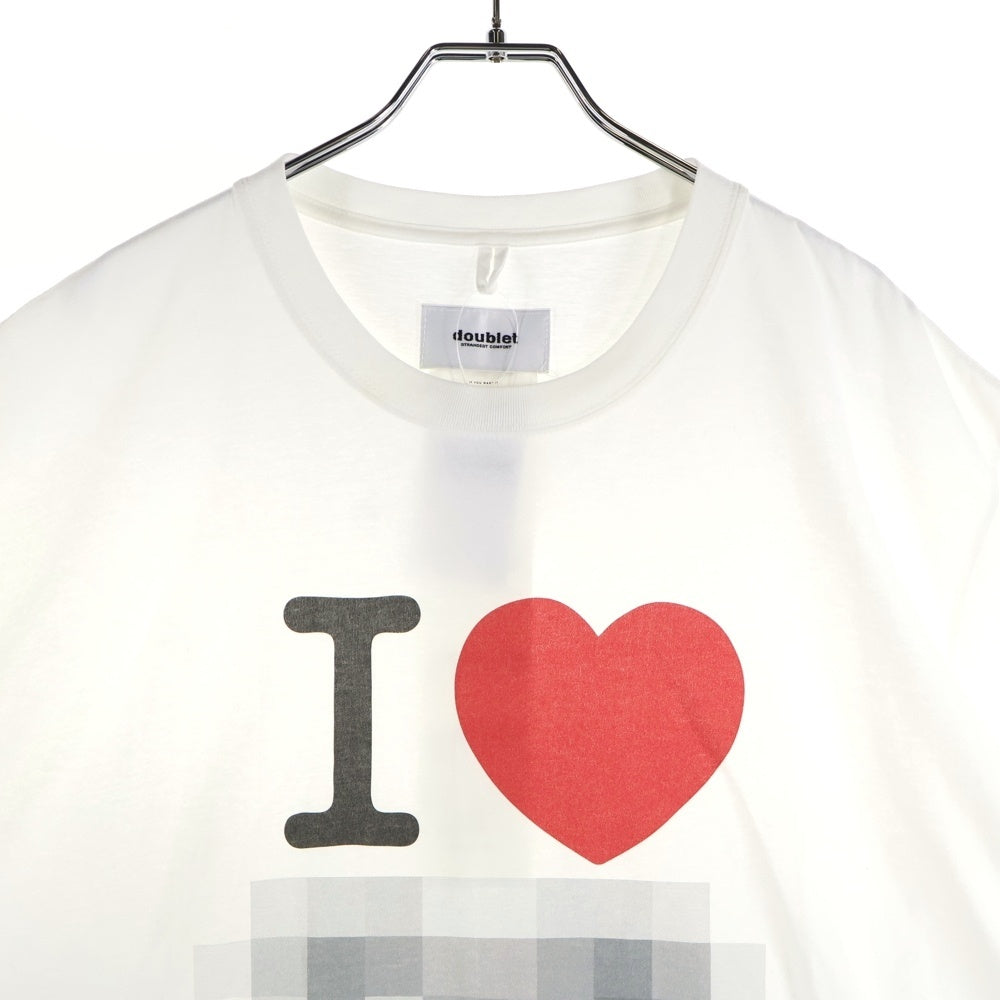 doublet(ダブレット) MOSAIC PRINTED T-SHIRT モザイクデザイン プリント半袖Tシャツ カットソー ホワイト 23SS28CS277