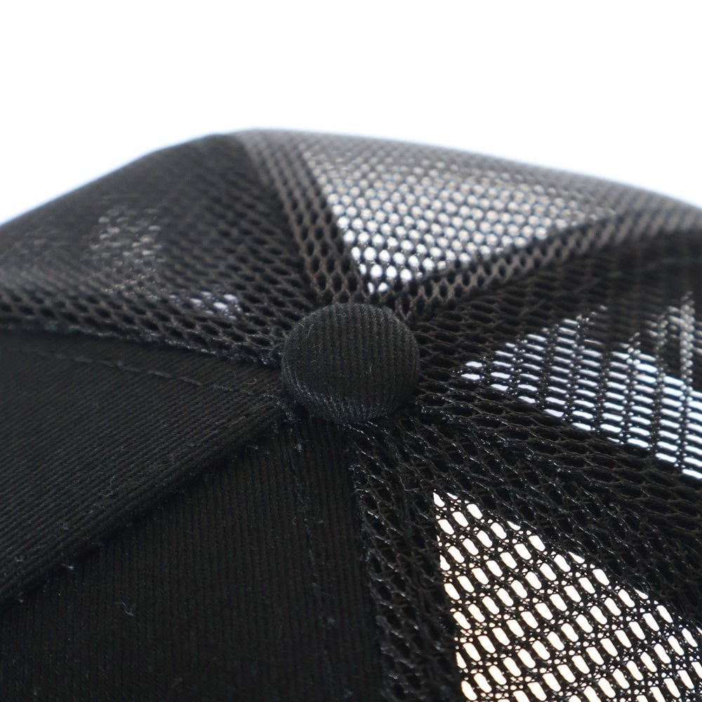 ASKYURSELF(アスクユアセルフ) GOTH TRUCKER ブランド刺繍ロゴ トラッカー キャップ ブラック