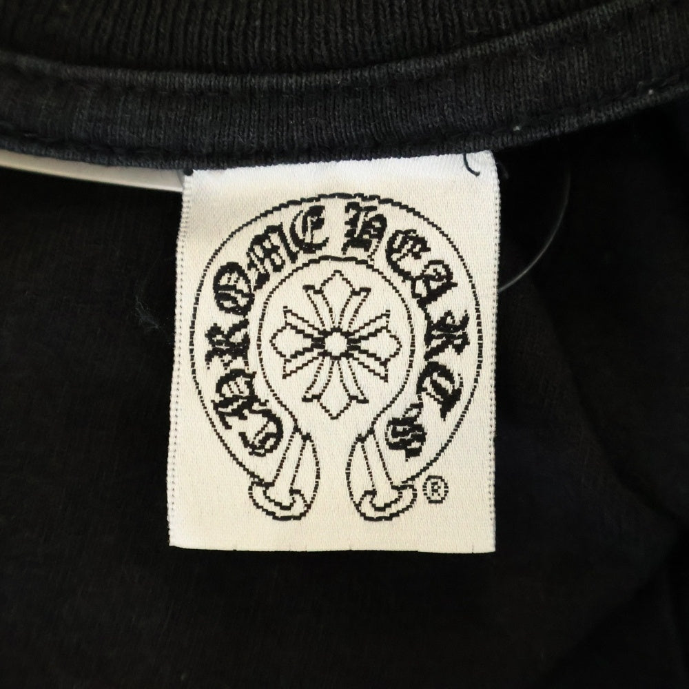 CHROME HEARTS(クロムハーツ) OLD スクロールラベル 袖ロゴ ロングスリーブ 長袖Tシャツ ブラック/ホワイト