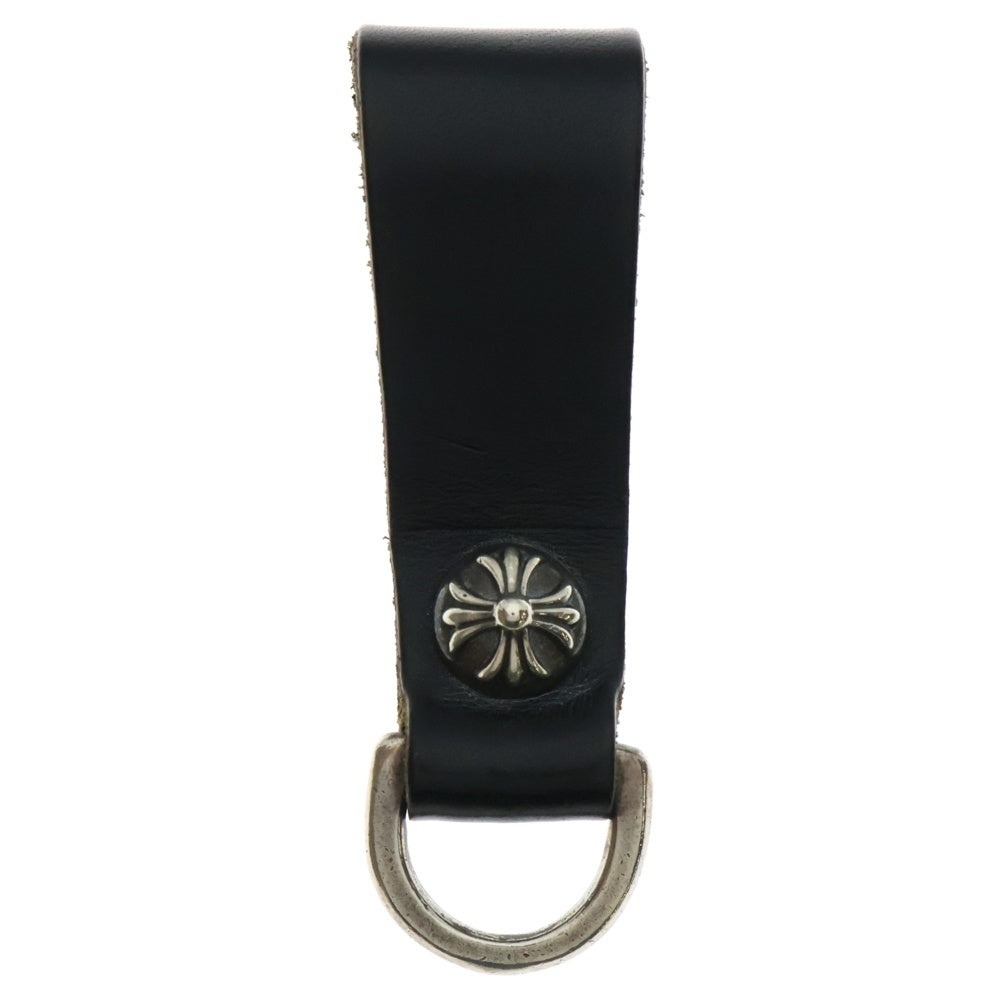 CHROME HEARTS(クロムハーツ) BELT LOOP D RING Dリング クロスボールベルトループ ブラック/シルバー BCA415