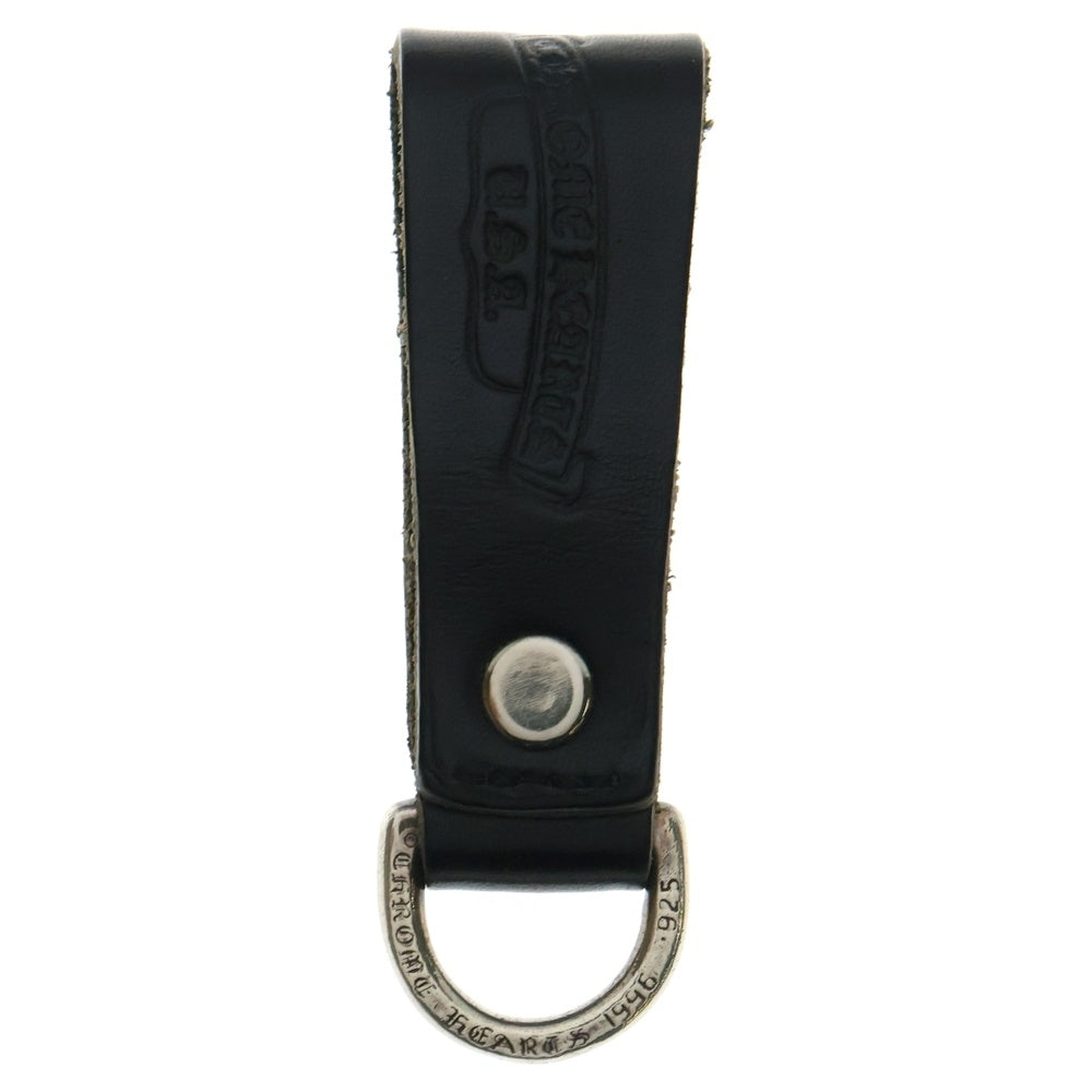 CHROME HEARTS(クロムハーツ) BELT LOOP D RING Dリング クロスボールベルトループ ブラック/シルバー BCA415