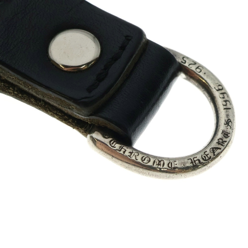 CHROME HEARTS(クロムハーツ) BELT LOOP D RING Dリング クロスボールベルトループ ブラック/シルバー BCA415