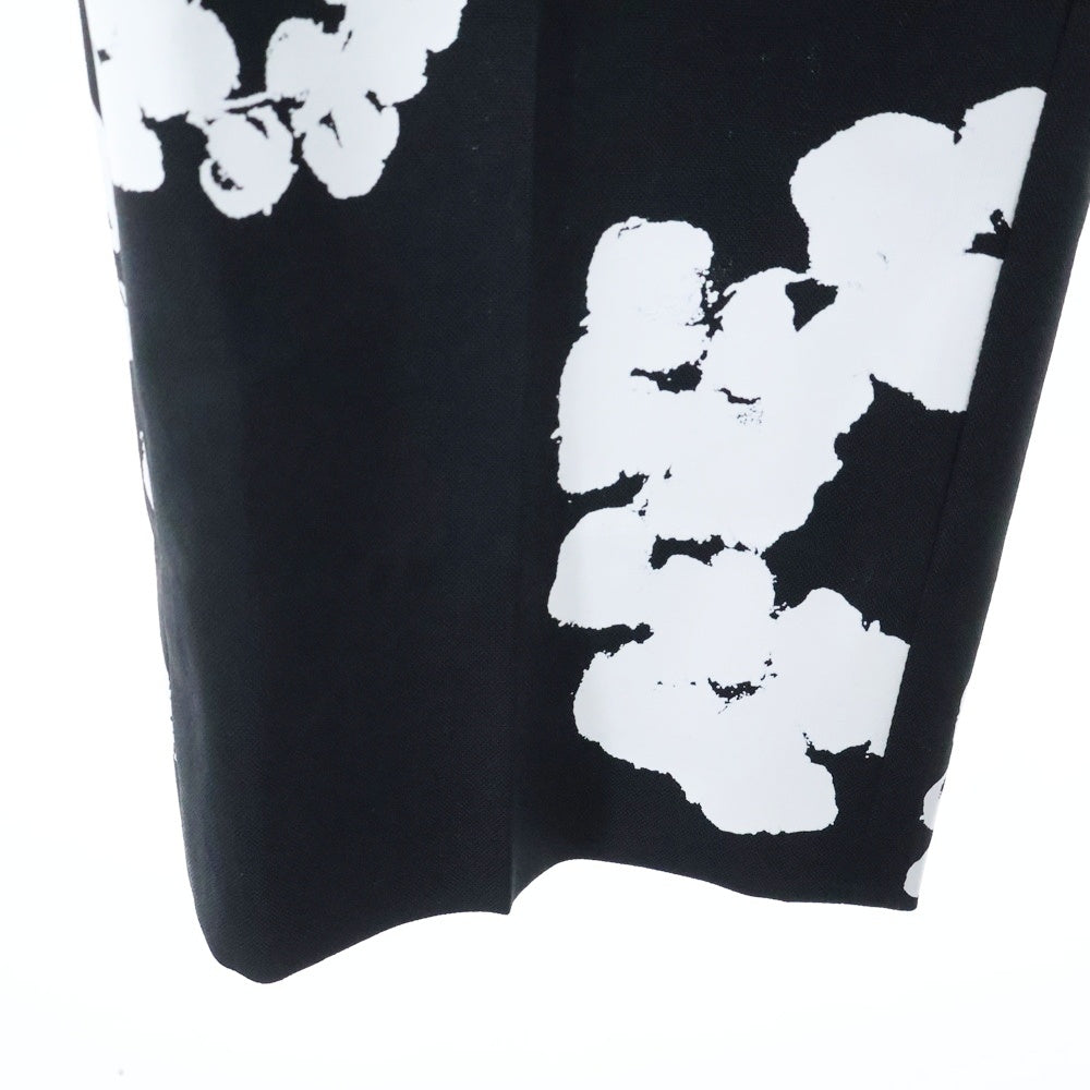 SAINT MICHAEL(セントマイケル) 24AW ×DENIM TEARS DT_SLACKS/CT WRTH デニムティアーズ フラワー スラックスパンツ ブラック SM-YS1-0000-C49